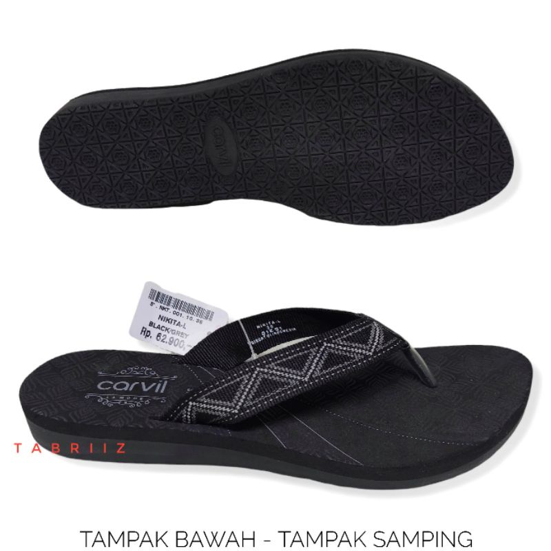 BARU Sandal Carvil Wanita Sandal Jepit Carvil Wanita Perempuan - Original Carvil