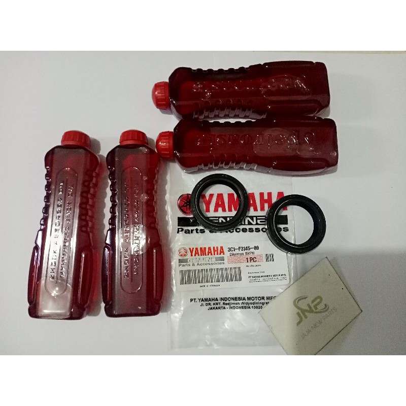 SEAL SHOCK DEPAN+4PCS OLI SHOCK Yamaha Vixion, Scorpio,R15