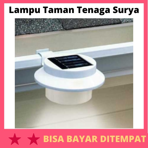 Lampu Taman Tenaga Surya Solar Panel 3 LED / Lampu LED Putih Penerangan Pencahayaan Taman Halaman Pe