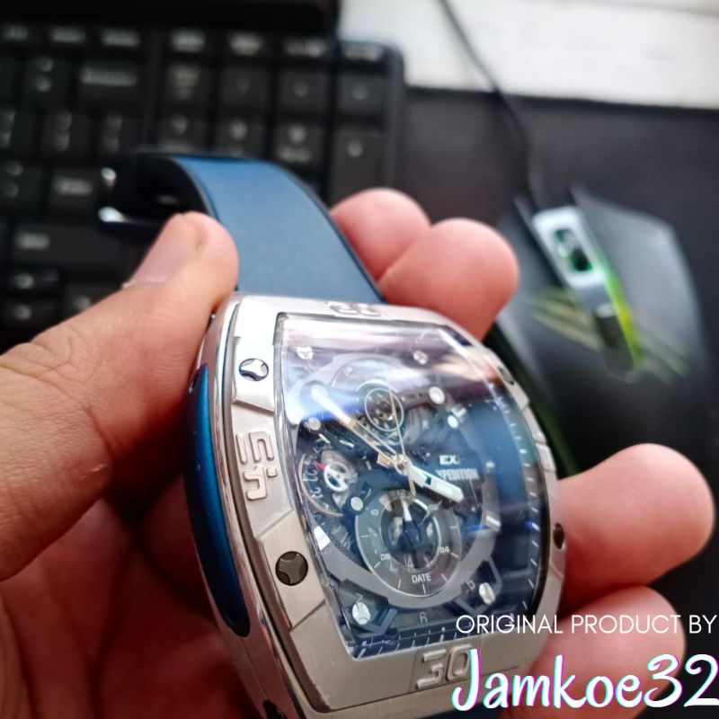 Jam Tangan Arloji Expedition Tipe 6800 M Remaja Cowok Pria Analog Original Ori Murah Anti Air Strap 