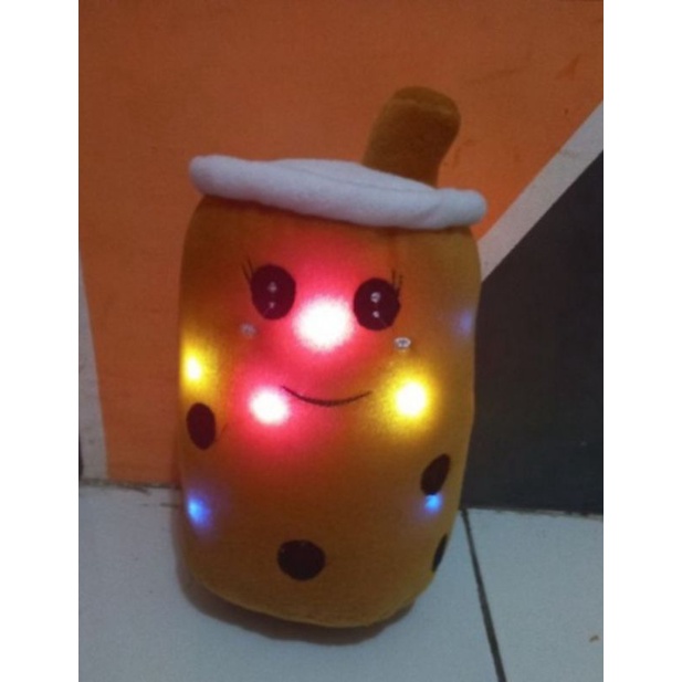 Boneka Boba Led Nyala Ukuran Xl 40cm Bantal Boba Milx Tea Viral Lucu Nyala Pake Led Murah