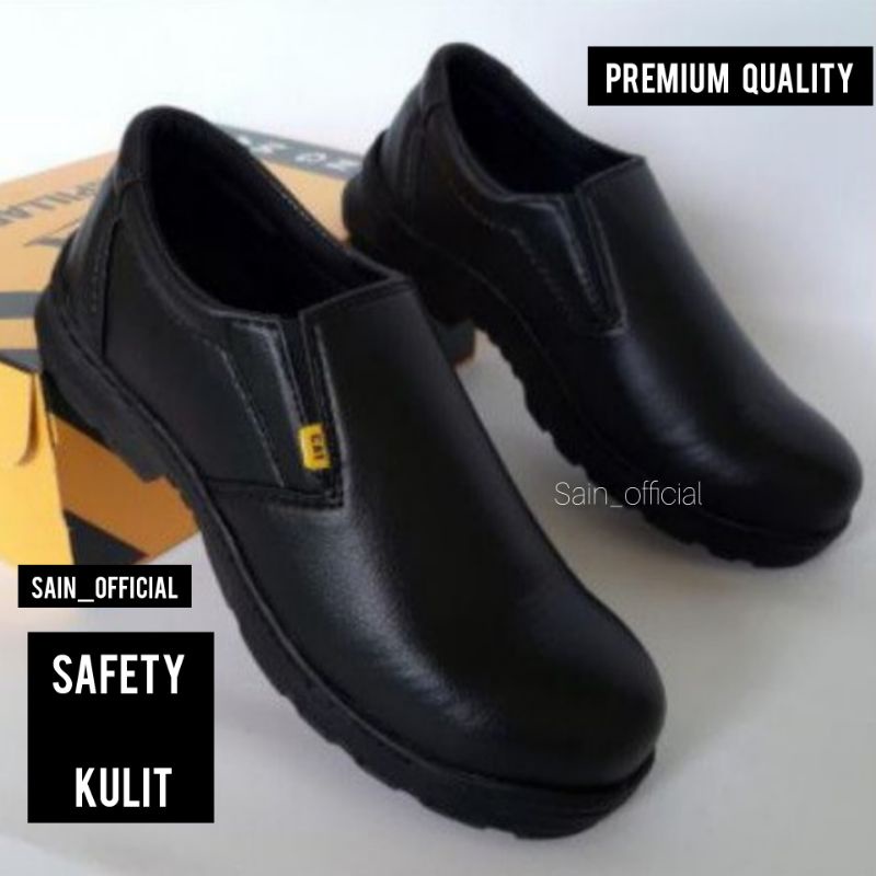 (Premium)Sepatu Safety Pria Kulit Sepatu Safety Pria Ujung Besi