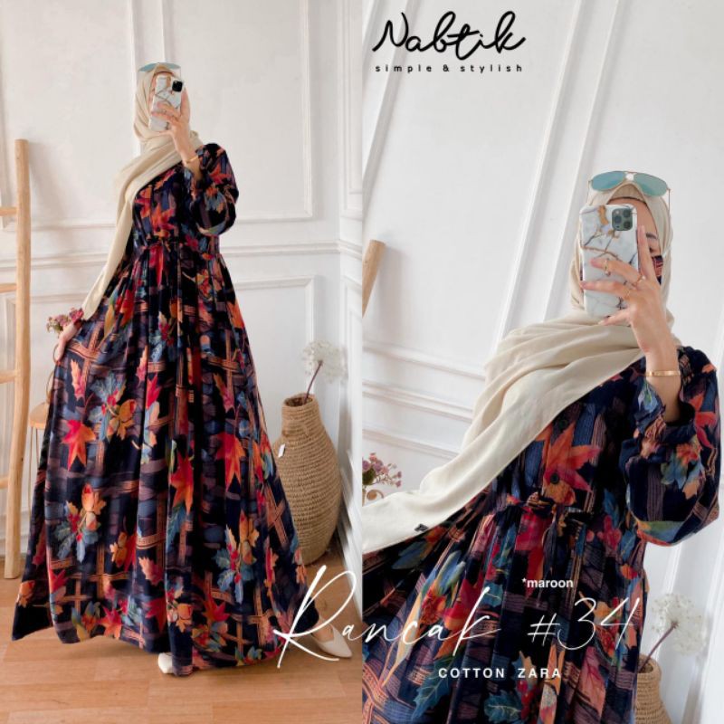 gamis motif RANCAK #33 ori NABTIK