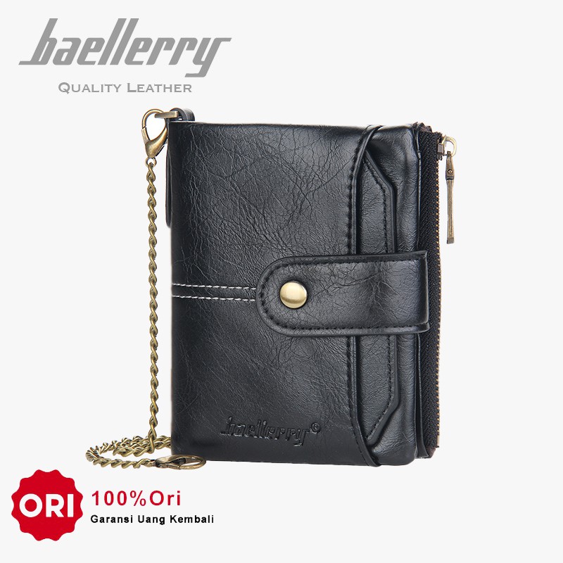 BAELLERRY D3231 Dompet Pria Dompet Pendek Bahan Kulit PU Leather Premium WATCHKITE WKOS