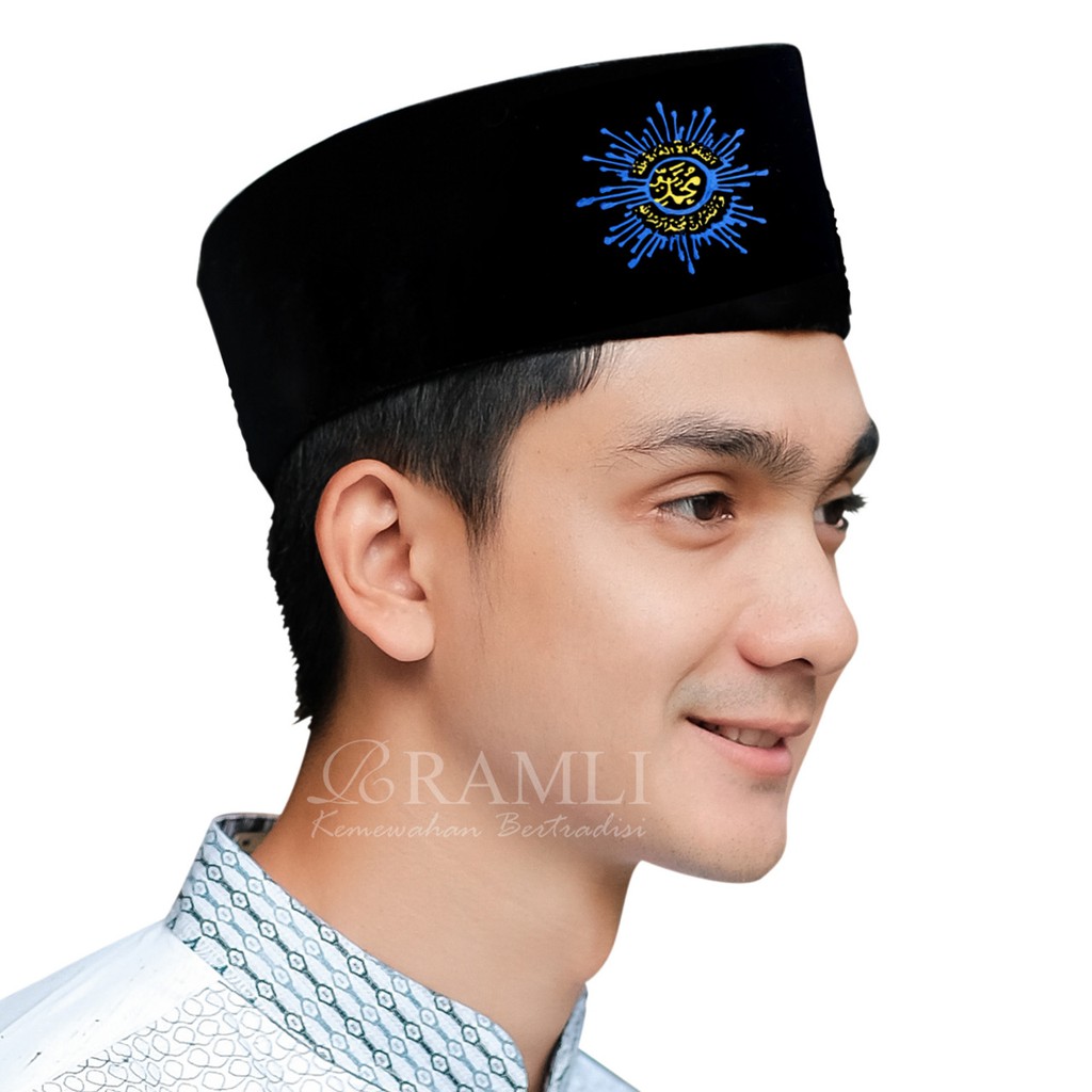Songkok Peci Hitam Lukis Motif Muhammadiyah
