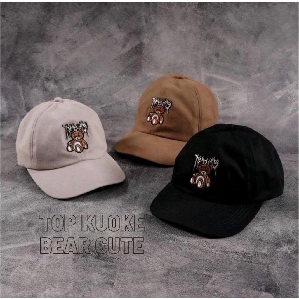 TURUN HARGA topi distro pria original terbaru import model cap bordir beruang original bahan cotton 