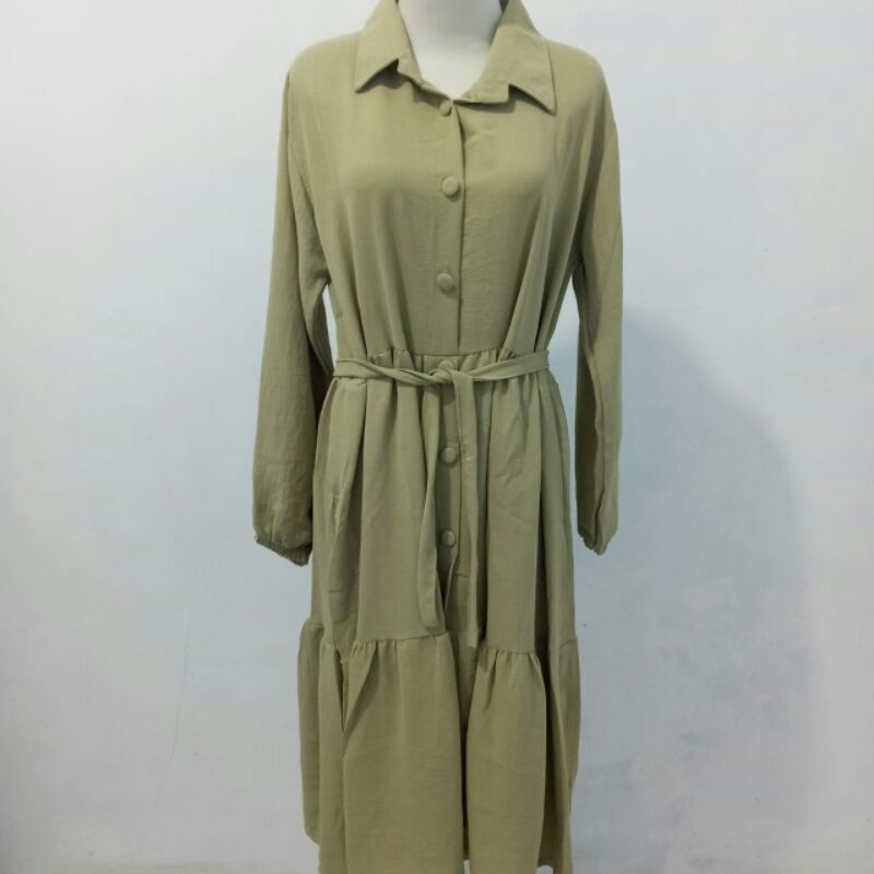 Tunik crincle green