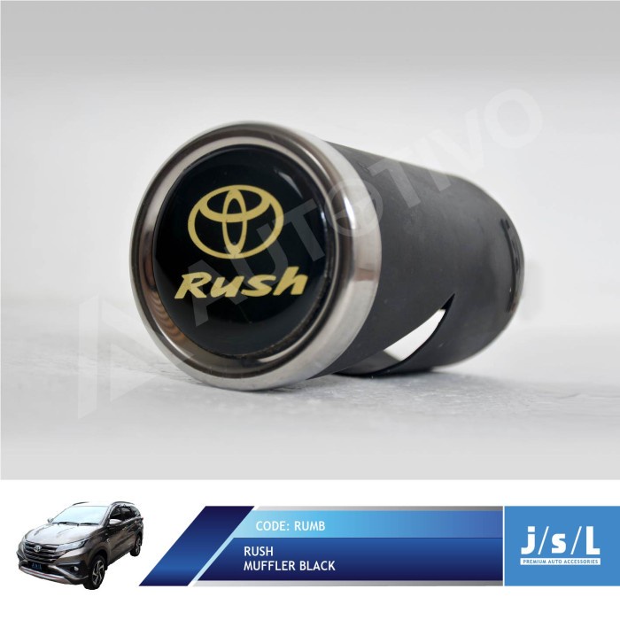 Rush Cover Knalpot Muffler Cutter Tutup Knalpot Black JSL