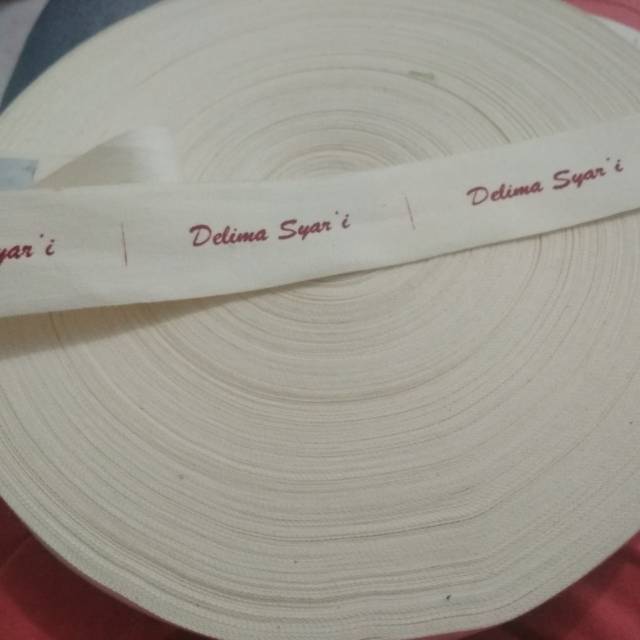 Label katun sablon 3cm
