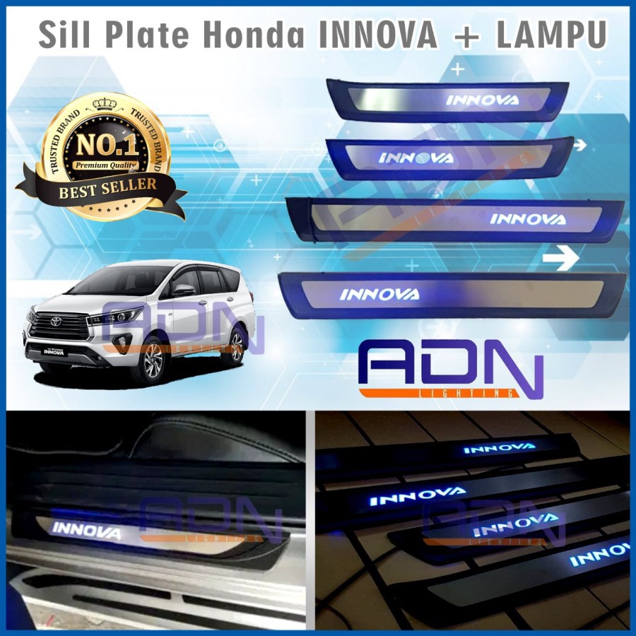 SILLPLATE SILL PLATE SILPLATE SAMPING INNOVA Nyala LAMPU BIRU LED ADN