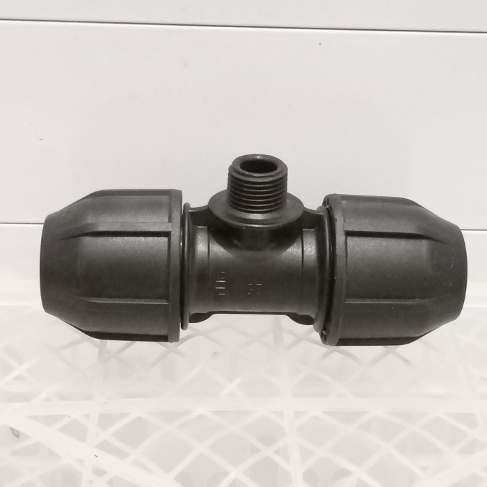 Male tee 32mm x 1/2 inch Sambungan pipa hdpe sok drat luar
