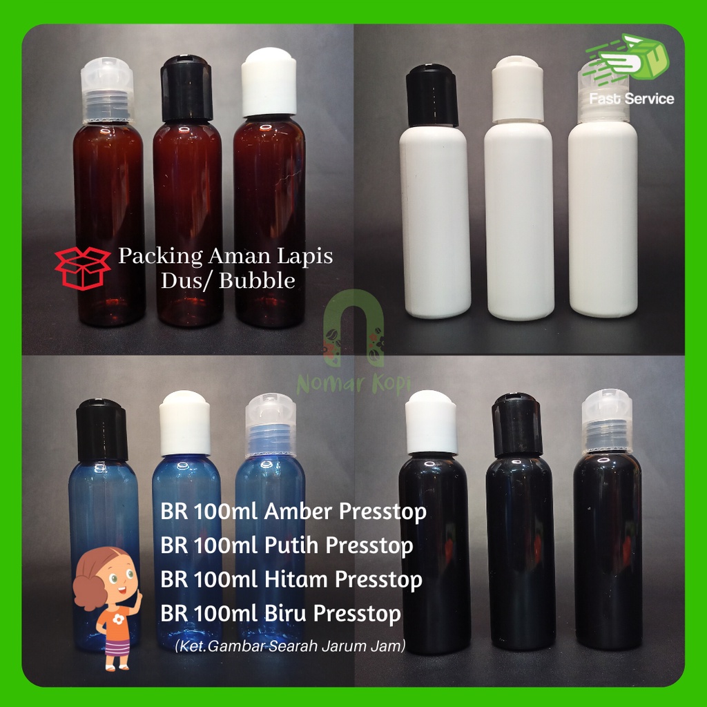 Botol 100ML BR PINK Presstop