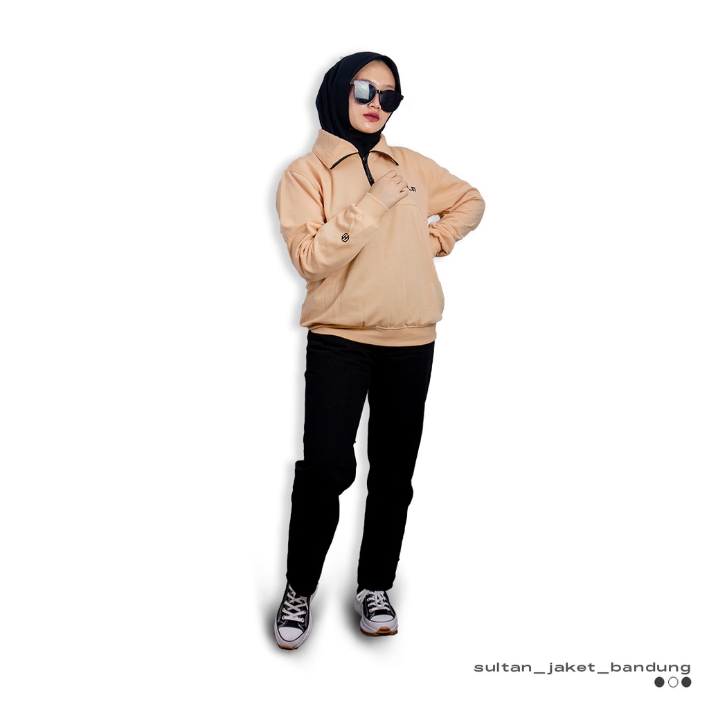 Holyrider Turtleneck Zipper  Marun &amp; Coksu II Sweater kerah tinggi trendy