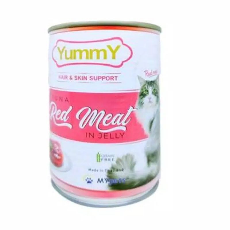 Makanan Kucing Yummy Kaleng 400gr Kitten Tuna Salmon/ Shrimp/ Chicken/ Adult Red / Wet Cat Food