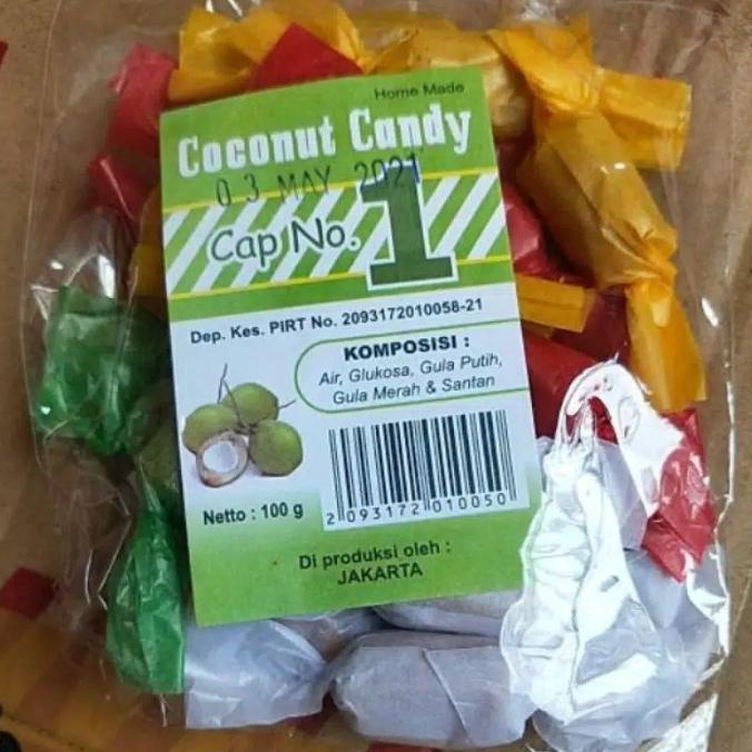 

Cuci Gudang Awal Tahun Permen Kelapa / Coconut Candy Permen Cap No.1 Net 100 gr Cuci Gudang Awal