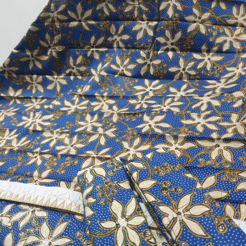 Kain Banyumas Batik Biru Manis / Kain Bahan Motif Banyumasan Mori Prima