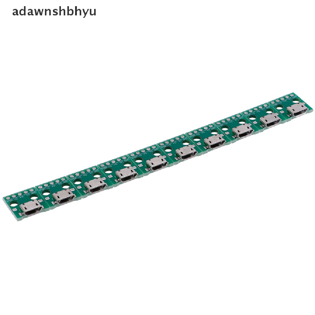 Adawnshbhyu 10Pcs Adaptor MICRO USB to DIP 5Pin Female Connector PCB Converter Board