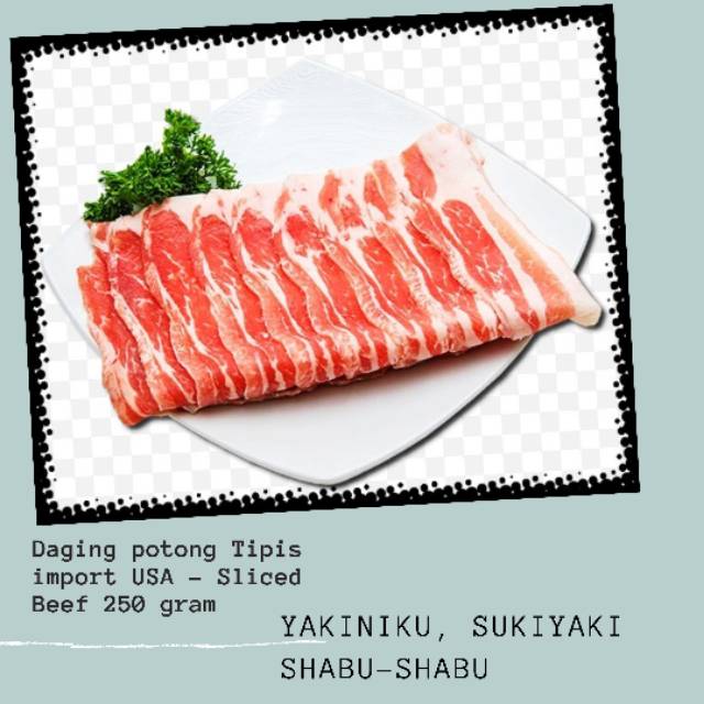 

Daging Sapi Potongan tipis Yakiniku, Sukiyaki import USA - Sliced Beef 500 gram