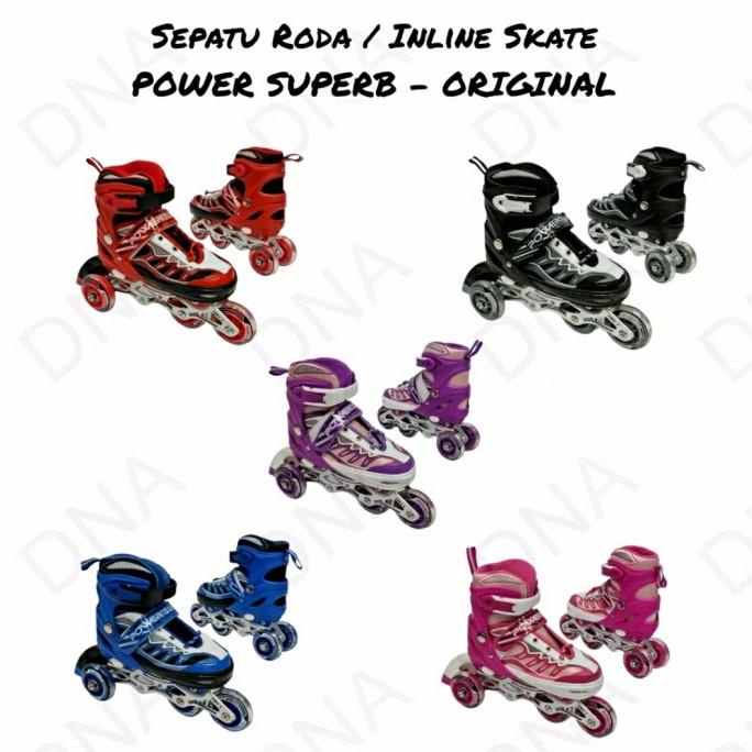 SEPATU RODA INLINE SKATE POWER LINE POWER SUPERB+Roda BAJAJ