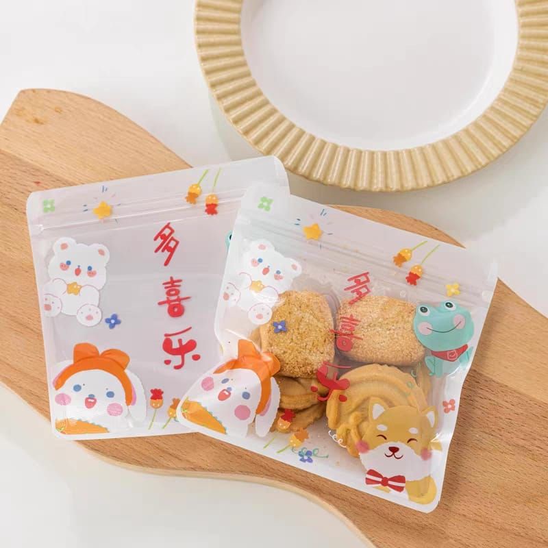 ZIPLOCK BAG COOKIES LUCU ZIPPER BAG MAKANAN IMUT KAWAII 13X13