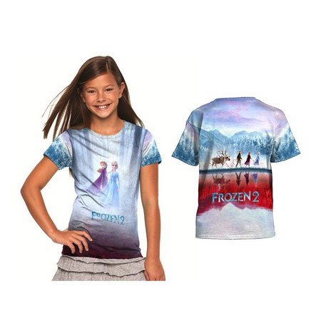Kaos tshirt baju anak L/P FROZEN II Custom fullprint