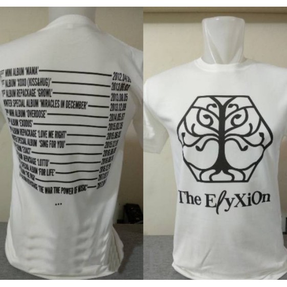 tshirt exo kaos exo baju exo the elyxion exo