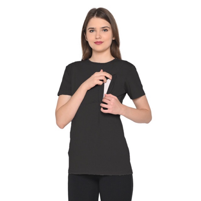 

MONOMOM Inner Menyusui Short sleeve Katun Bamboo - Daleman Menyusui Baju Busui