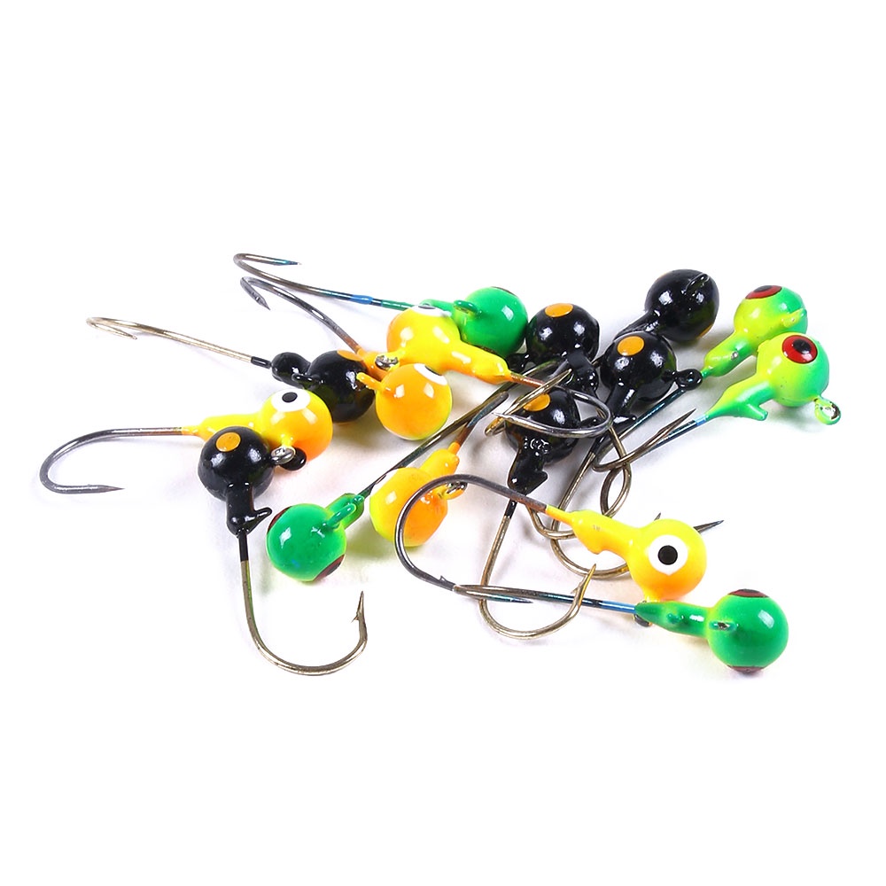 Hengjia 5Pcs/pack Kail Pancing Jig Head Hook Swivel 3.5g Green Yellow Black Fishing Hook Bahan Silikon Lembut Untuk Memancing Di Laut