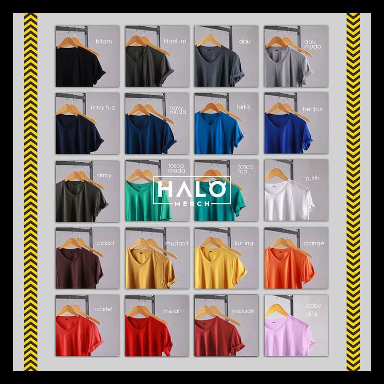 Kaos Polos Katun Bambu (Cotton Bamboo) V-Neck Xxl Kode 260