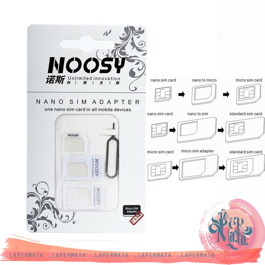 NOOSY SIM CARD ADAPTOR 3in1 Pin Ejector - LPM Shop