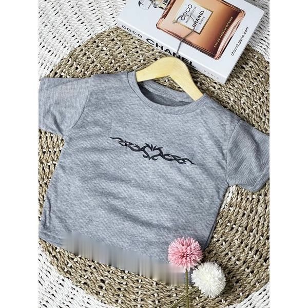 Tq88indonesia Baju Crop Wanita Terbaru / Crop Top Root Lovee Rib / Baju Seksi Wanita / Ootd Terbaru / Outfit Kekinian / Pakaian Casual Wanita