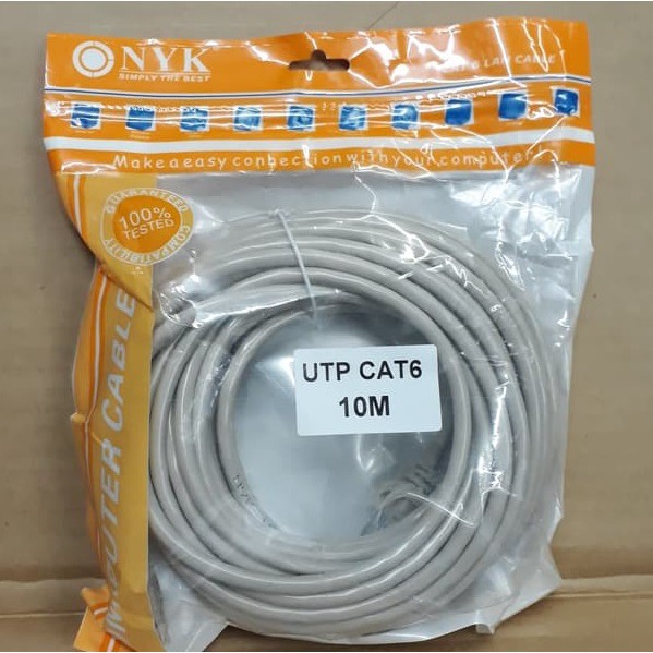 Kabel Lan UTP CAT 6 Panjang 10 Meter NYK 10m