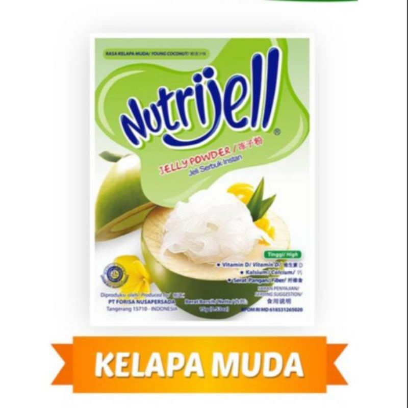 Jual NUTRIJELL JELLY KELAPA MUDA 15GR KEMASAN BESAR | Shopee Indonesia