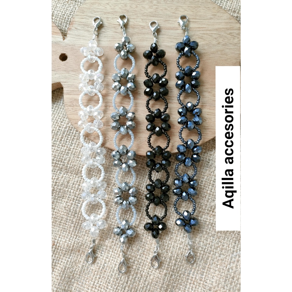 konektor masker hijab kristal mewah / konektor masker hijab / TERBARU