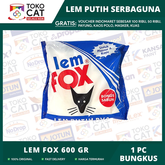 LEM FOX PUTIH SACHET 600 GR / LEM PUTIH FOX 600 GR / LEM SERBAGUNA