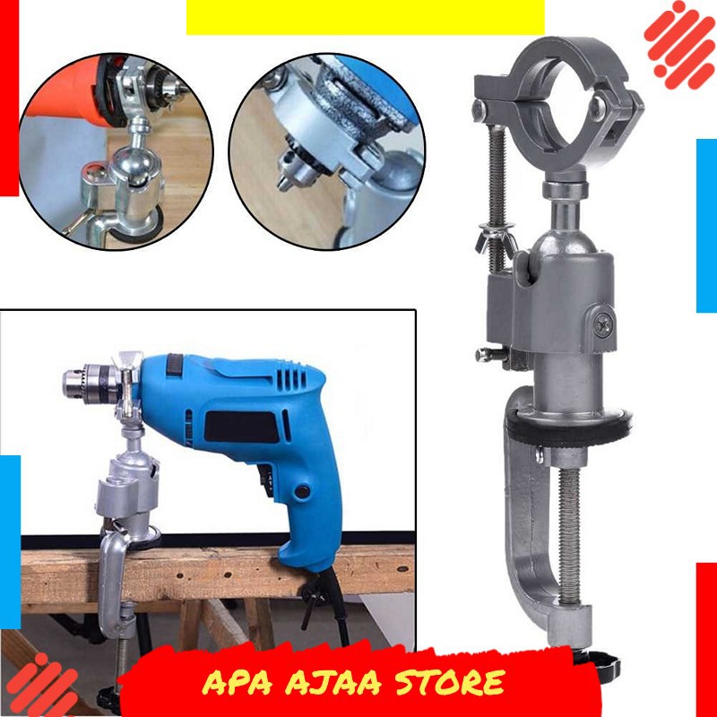 Terbaru ! Alloet Clamp Stand Holder Bor Listrik Bench Rack Grinder - BG-6117