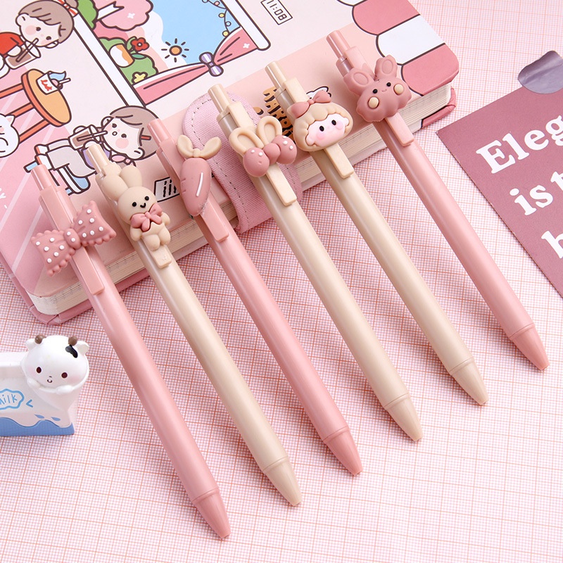 1pc Pen Gel Bentuk Kelinci Lucu Kreatif Untuk Stationery Sekolah / Kantor