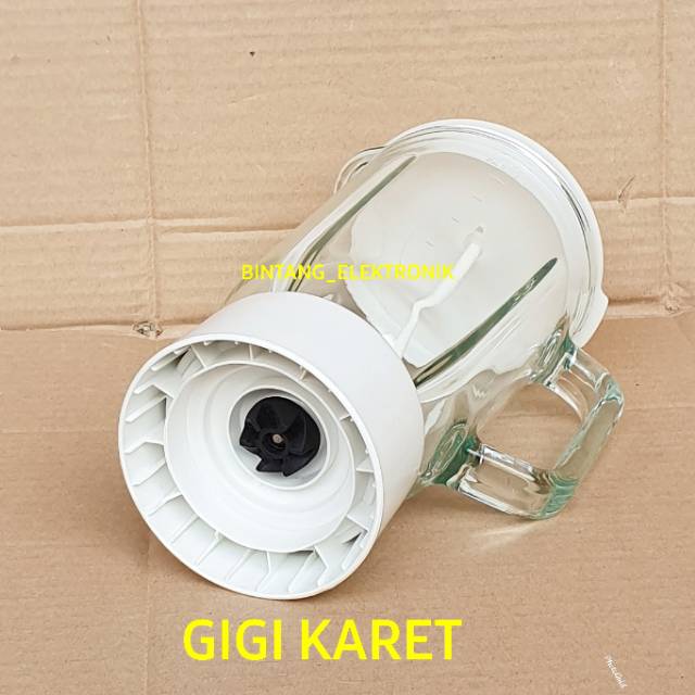 Set Gelas Kaca Tabung Jus Blender Miyako Sanex Gmc National viva omega gigi pisau karet SET MIYAKO