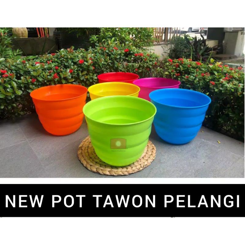 POT NEW TAWON MADU ROUNDED 25CM Pelangi Guci Pirus WARNA WARNI