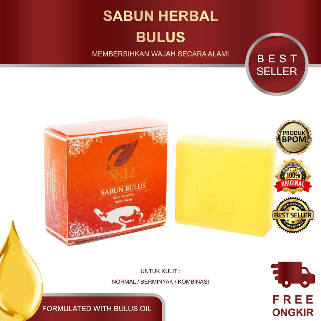 Sabun Bulus SR12 Pembersih Wajah Serbaguna Untuk Gatal Selangkangan Eksim Penghilang Bekas Luka Strechmark Jerawat Herbal Soap Pembesar Payudara 60gr