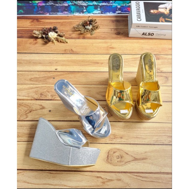 ABBUSHOES  DL 17 Sandal Wedges - pasir milinium 12cm