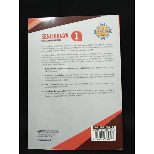 Buku Seni Budaya SMP Kls.7 Erlangga K13Rev [ TIM ABDI GURU ]