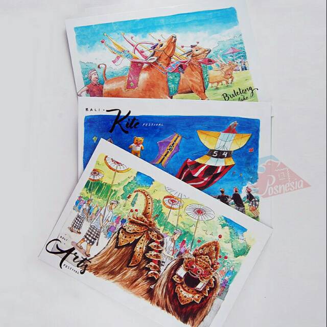 

Kartu pos / Postcard Festival Indonesia - BALI