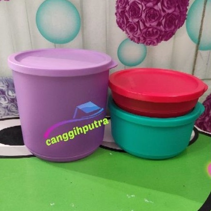 toples tropical round tuperware set (3pcs)