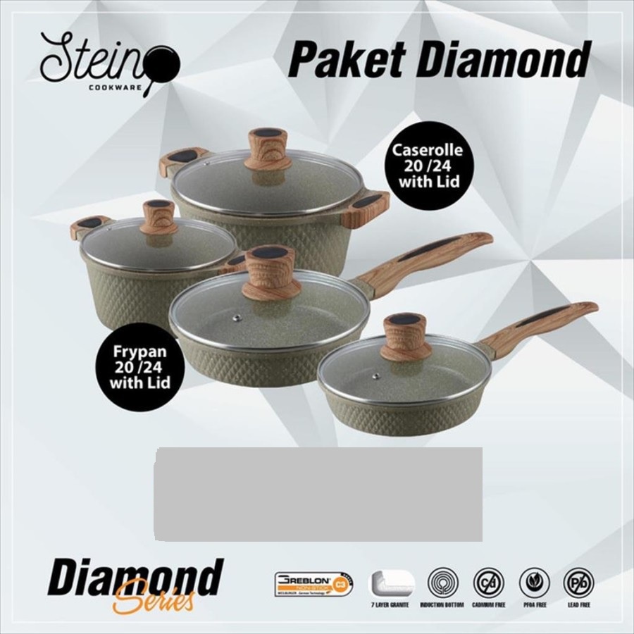Stein Cookware Diamond Complete Set / Penggorengan