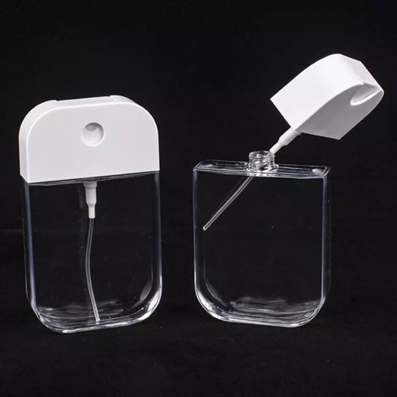 Portable 50ml botol semprotan kartu saku plastik parfum sanitiser tangan isi ulang