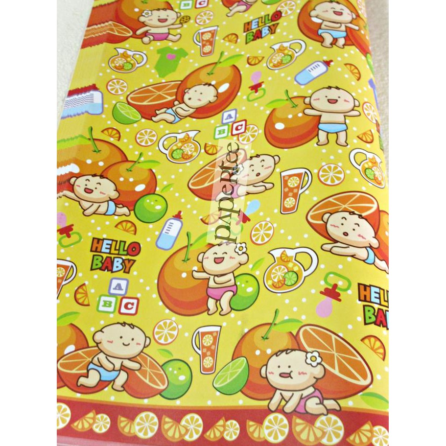 

Kertas Kado Baby Orange / Kertas Kado Bayi