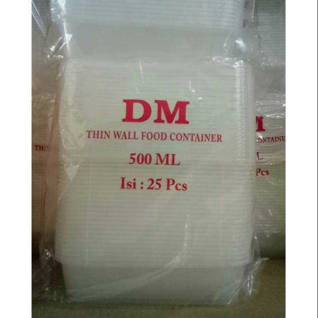Thinwall DM 500ml REC / DM 500ml Persegi / Food Container