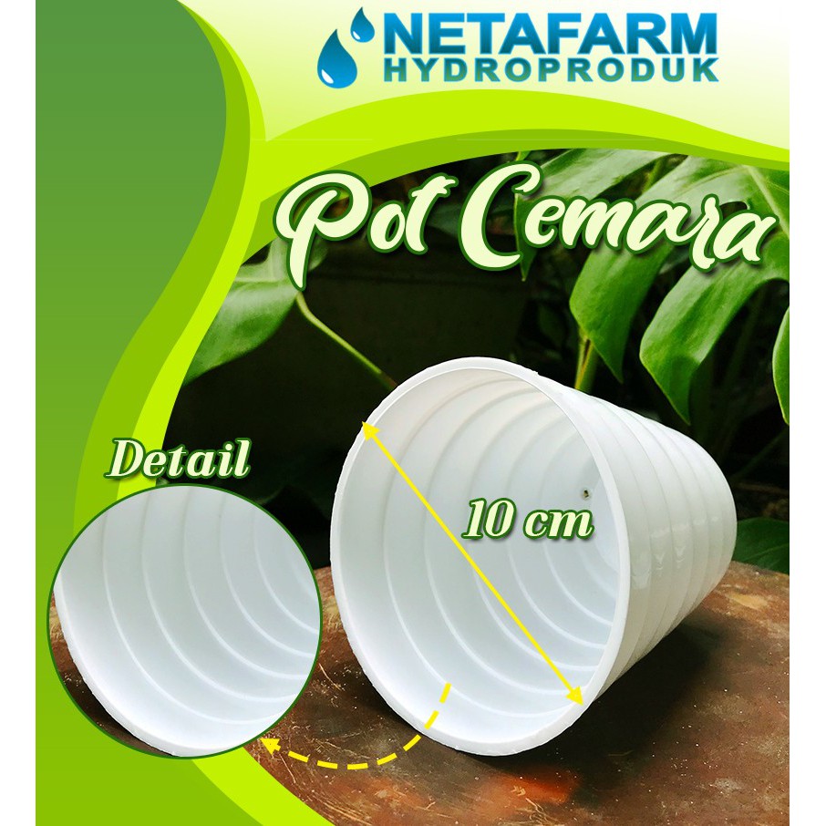 Pot Bunga Plastik Cemara Putih no 505