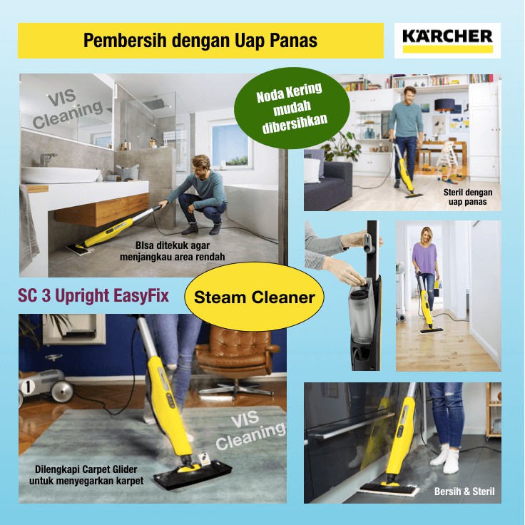 Steam Cleaner Karcher SC 3 Upright EasyFix (Pembersih dgn Uap Panas)